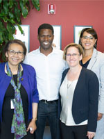 Biology professors and DEI directors with Shirley Malcolm